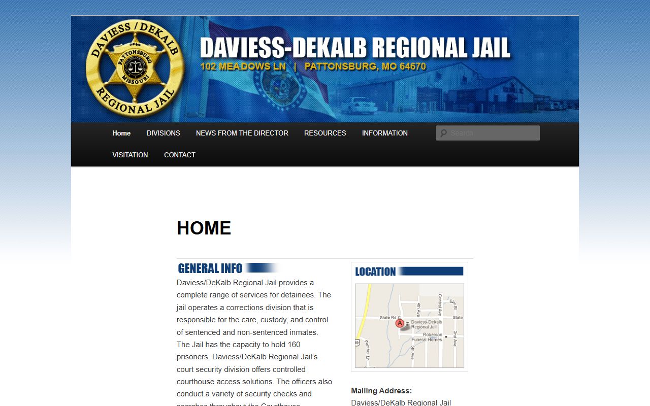 Daviess DeKalb Regional Jail inmate service information for Livingston County custody search